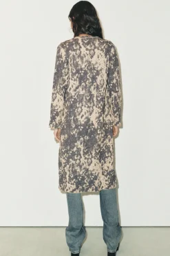 Best ABRIGO PUNTO JACQUARD Mujer Abrigos / Anoraks|Cárdigan / Jerséis