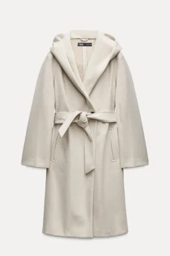 Online ABRIGO SOFT CINTURÓN CAPUCHA Mujer Abrigos / Anoraks