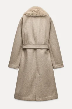 Clearance ABRIGO SOLAPA EFECTO PELO Mujer Abrigos / Anoraks