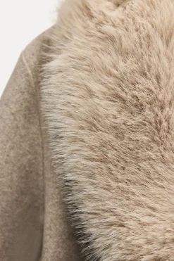 Clearance ABRIGO SOLAPA EFECTO PELO Mujer Abrigos / Anoraks