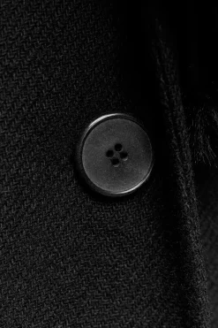 Online ABRIGO SOLAPA EFECTO PELO CON LANA Mujer Abrigos / Anoraks