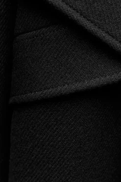 Online ABRIGO SOLAPA EFECTO PELO CON LANA Mujer Abrigos / Anoraks