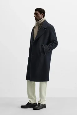 Best ABRIGO TEXTURA MEZCLA LANA Hombre Cazadoras|Abrigos / Gabardinas