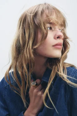 Sale ANILLO MEDALLA TEXTURA Mujer Accesorios / Bisuteria