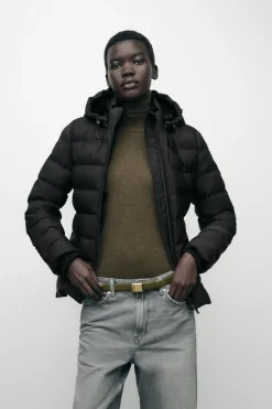 New ANORAK CINTURÓN CAPUCHA WATER AND WIND PROTECTION Mujer Abrigos / Anoraks