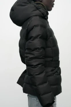 New ANORAK CINTURÓN CAPUCHA WATER AND WIND PROTECTION Mujer Abrigos / Anoraks