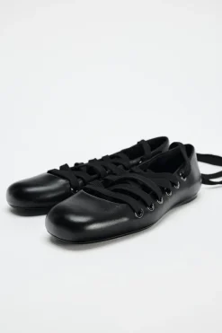 Best BAILARINA CORDONES PIEL Mujer Zapatos