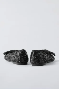 Niños ZARA 6 - 14 Años·Zapatos<BAILARINA LENTEJUELAS LAZO