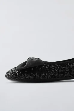 Niños ZARA 6 - 14 Años·Zapatos<BAILARINA LENTEJUELAS LAZO