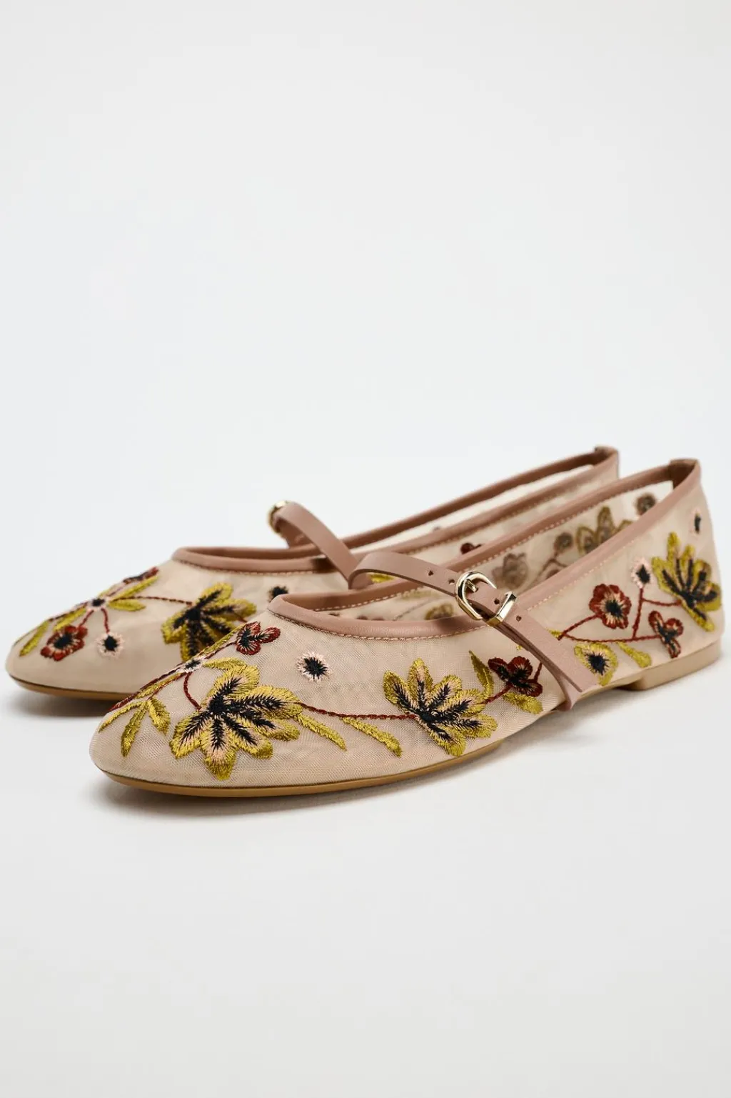 Sale BAILARINA MESH BORDADO FLORES Mujer Zapatos