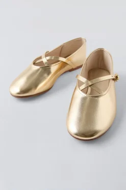 Niños ZARA 6 - 14 Años·Zapatos<BAILARINA METALIZADA