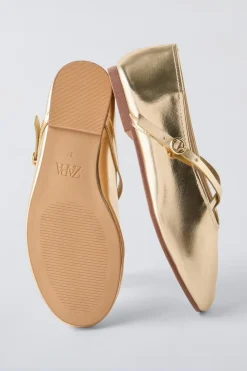 Niños ZARA 6 - 14 Años·Zapatos<BAILARINA METALIZADA