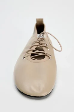 Hot BAILARINA PIEL ACORDONADA Mujer Zapatos