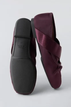 Niños ZARA 6 - 14 Años·Zapatos<BAILARINA RASO CRUZADA