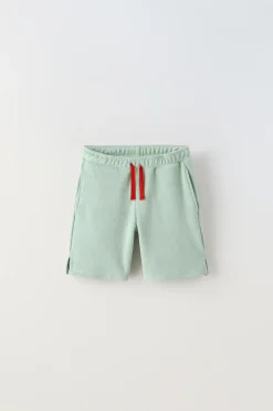 Niños ZARA 6 - 14 Años·Pantalones<BERMUDA BORDADO TOALLA