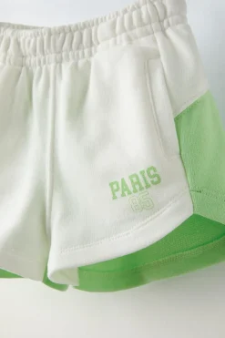 Niños ZARA 6 - 14 Años·Faldas / Bermudas|6 - 14 Años·Total Look<BERMUDA COLOR BLOCK TEXTO