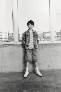 Niños ZARA 6 - 14 Años·Jeans<BERMUDA DENIM BAGGY FIT