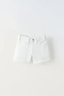 Niños ZARA 6 - 14 Años·Faldas / Bermudas<BERMUDA DENIM CINTURA ALTA