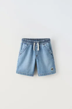 Niños ZARA 6 - 14 Años·Jeans<BERMUDA DENIM CORDÓN ETIQUETA
