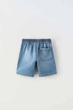 Niños ZARA 6 - 14 Años·Jeans<BERMUDA DENIM CORDÓN ETIQUETA