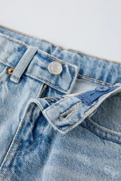 Niños ZARA 6 - 14 Años·Faldas / Bermudas<BERMUDA DENIM DESHILACHADO