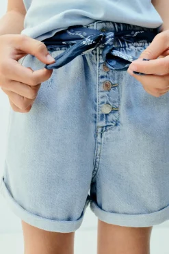 Niños ZARA 6 - 14 Años·Faldas / Bermudas<BERMUDA DENIM GOMAS