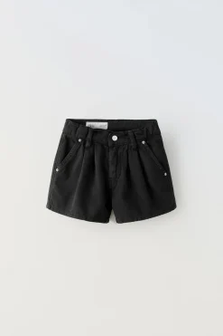 Niños ZARA 6 - 14 Años·Faldas / Bermudas<BERMUDA DENIM PINZAS