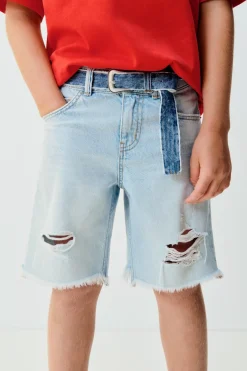 Niños ZARA 6 - 14 Años·Jeans<BERMUDA DENIM ROTOS