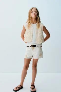 Niños ZARA 6 - 14 Años·Faldas / Bermudas<BERMUDA ESTAMPADO FLORES