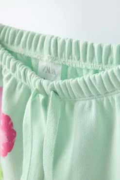 Niños ZARA 6 - 14 Años·Faldas / Bermudas<BERMUDA FELPA FLOR