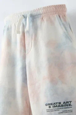 Niños ZARA 6 - 14 Años·Pantalones<BERMUDA FELPA TIE DYE