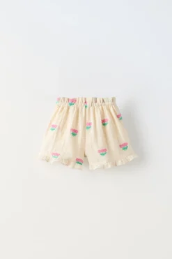 Niños ZARA 1½ - 6 Años·Faldas / Bermudas|6 - 18 Meses·Braguitas / Bermudas<BERMUDA FLORES JACQUARD