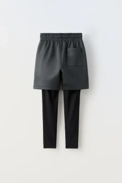 Niños ZARA 6 - 14 Años·Pantalones|6 - 14 Años·Deporte / Chándal<BERMUDA LEGGING TEXTO
