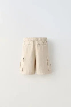 Niños ZARA 6 - 14 Años·Pantalones<BERMUDA LINO CARGO