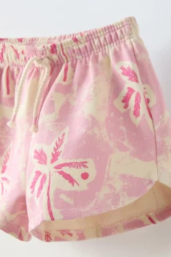 Niños ZARA 6 - 14 Años·Faldas / Bermudas<BERMUDA PALMERAS