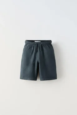 Niños ZARA 6 - 14 Años·Pantalones<BERMUDA PESPUNTES COMBINADOS