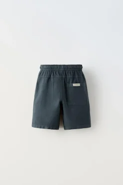Niños ZARA 6 - 14 Años·Pantalones<BERMUDA PESPUNTES COMBINADOS