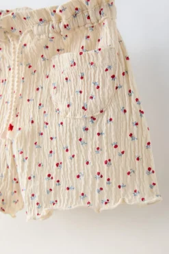 Niños ZARA 6 - 18 Meses·Conjuntos|6 - 18 Meses·Braguitas / Bermudas<BERMUDA TEXTURA FLORES