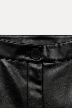 Discount BERMUDA TIRO ALTO EFECTO PIEL Mujer Faldas / Shorts