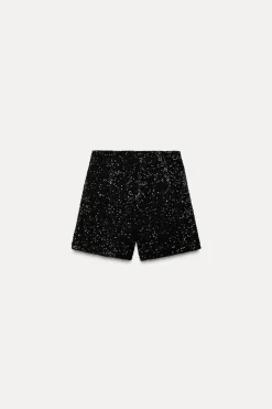 Fashion BERMUDA TIRO ALTO LENTEJUELAS Mujer Faldas / Shorts