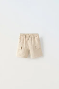 Niños ZARA 1½ - 6 Años·Faldas / Bermudas|1½ - 6 Años·Pantalones / Leggings<BERMUDA WAFFLE CARGO