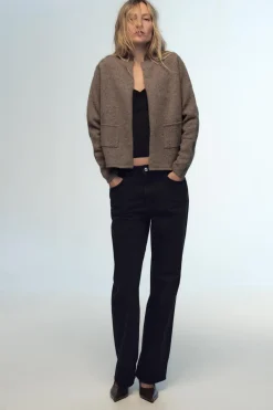 Online BLAZER ABIERTA 100% LANA Mujer Cárdigan / Jerséis|Punto