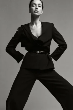 Sale BLAZER BUFANDA CON LANA ZW COLLECTION Mujer Blazers / Chalecos