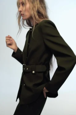 Online BLAZER CINTURÓN ANCHO Mujer Blazers / Chalecos