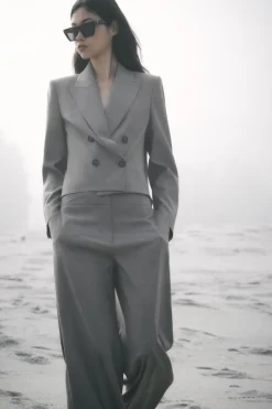 New BLAZER CORTA CRUZADA Mujer Blazers / Chalecos