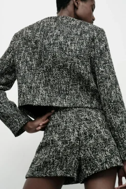 Online BLAZER CORTA ESTRUCTURA Mujer Chaquetas / Cazadoras|Blazers / Chalecos