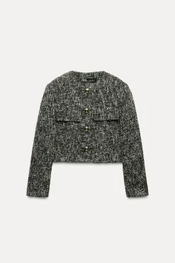 Online BLAZER CORTA ESTRUCTURA Mujer Chaquetas / Cazadoras|Blazers / Chalecos