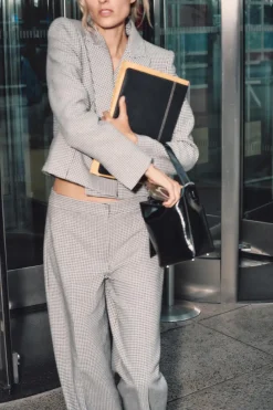 Best BLAZER CORTA PATA DE GALLO Mujer Blazers / Chalecos