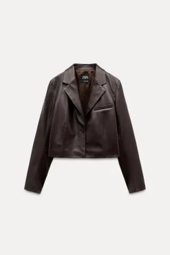 Best BLAZER CORTA PIEL 100% ZW COLLECTION Mujer Blazers / Chalecos