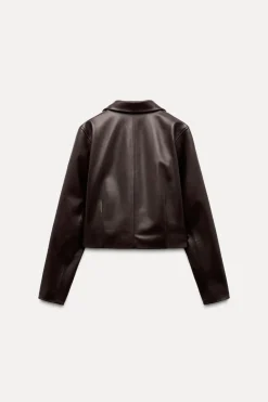 Best BLAZER CORTA PIEL 100% ZW COLLECTION Mujer Blazers / Chalecos